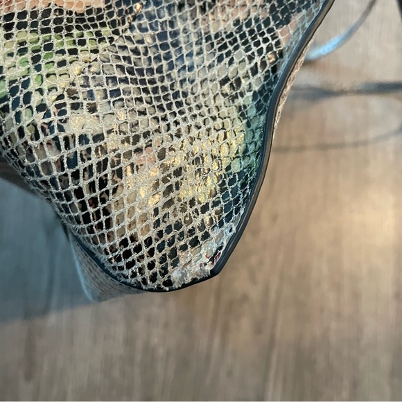 HOBO Friar Multicolor Python Print Leather Satchel Shoulder Tote Bag - Picture 11 of 14